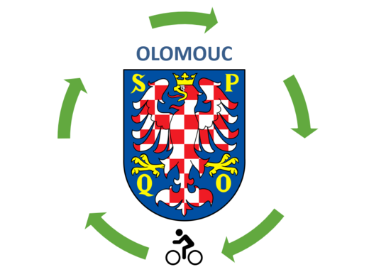 Logo cyklotrasy OKOLO OLOMOUCE