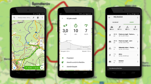 MAPY.CZ - aplikace ve smartphone (zdroj: Mapy.cz)